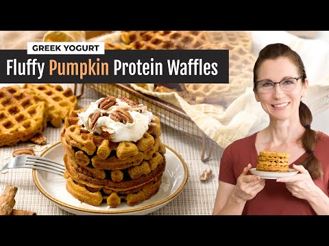 Fluffy Pumpkin Protein Waffles | Gluten-Free Oat Flour Option