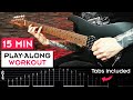 BEST 15 MIN PLAY ALONG GUITAR WORKOUT Finger Exercises Alternate Picking Speed Timing