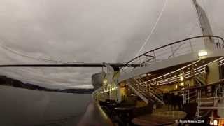 preview picture of video 'Approaching Bergen on MV Funchal, October 2014'
