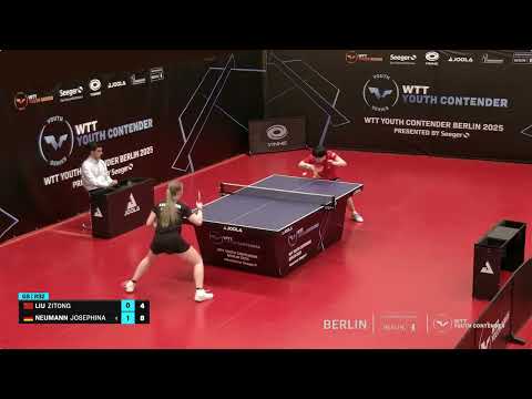 Josephina Neumann (GER) vs Liu Zitong (CHN) | R32 | 2025 WTT Youth Contender Berlin