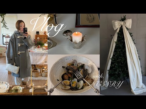 vlog. 좋아하는 것만 하는 브이로그🎄with 네세서리🤍 서울서 둘째로 잘 하는 집! 정동 산책하고 파티하기🎅🏼 서촌 토스티드 클럽까지🥪