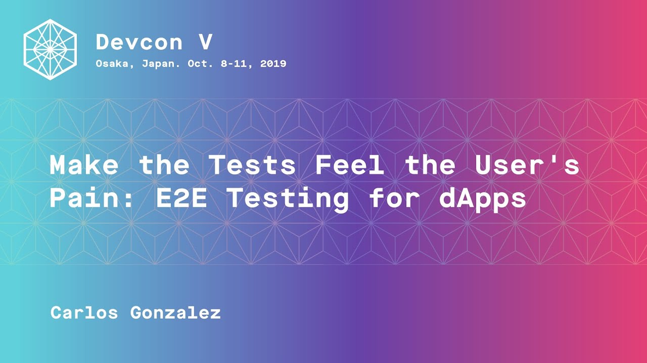 Make the tests feel the user's pain - E2E testing for DApps preview