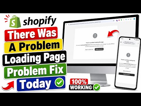 Shopify Not Working Problem || There Was A Problem Loading This Website Page || Shopify Problem 2026