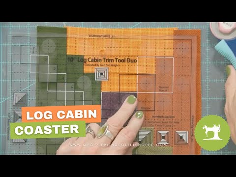 How to Make Log Cabin Coasters | Creative Grids Trim Tool Tutorial 🧵✨