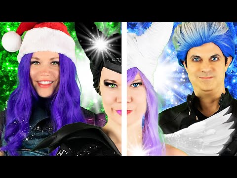 MALEFICENT TURNS GOOD feat. DESCENDANTS and Princesses! MAGIC OF CHRISTMAS MUSIC VIDEO | BFF BESTIES