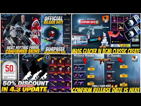 🔴NEXT MYTHIC FORGE BGMI 4.3😍UPGRADE GUN LEAKS😱| NEXT ULTIMATE SET 4.3 LEAKS🔥| NEW AKM SKIN BGMI?😈