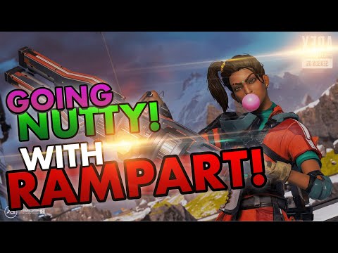 Apex Legends - Going NUTTY with Rampart - Season 8  Gameplay - Almost hit a 3k badge!