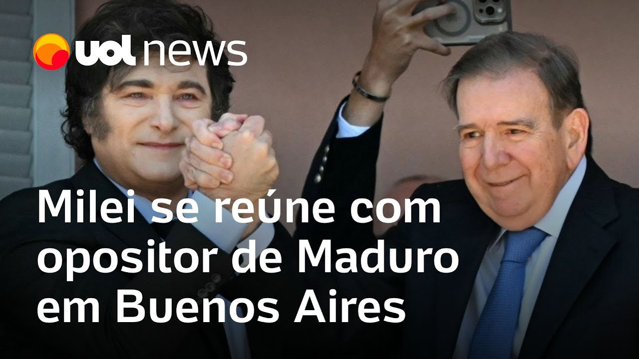 Milei se reúne com Edmundo González em Buenos Aires e oferece apoio ao opositor de Maduro