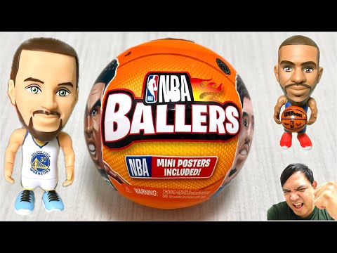 [ASMR] OPENING 5 SURPRISE NBA BALLERS SERIES MINI FIGURES BY ZURU!! 🏀⛹🏾