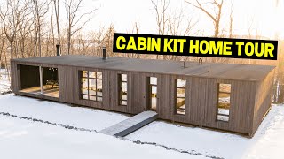 LUXURY ULTRA-MODERN CABIN KIT HOME! Minimalist Prefab Smart Home Tour