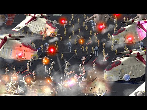 REPUBLIC VENATOR AMBUSHED! Star Wars Galaxy At War Mod | Battle Simulation