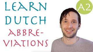 Common abbreviations in Dutch