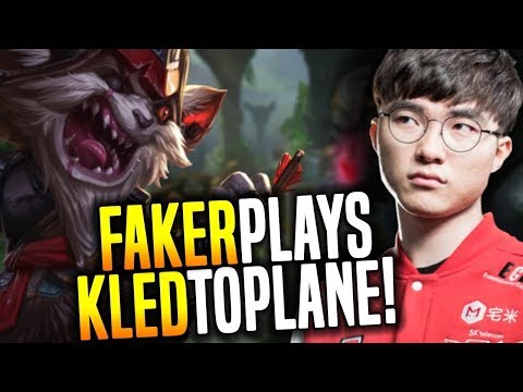 FAKER PICKS SOME KLED TO DESTROY FIORA TOP!   SKT T1 Faker SoloQ Playing Kled Top!   SKT T1 Replays