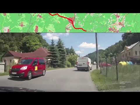 Summer driving from Oslany trough Zarnovica to Banska Stiavnica, Slovakia