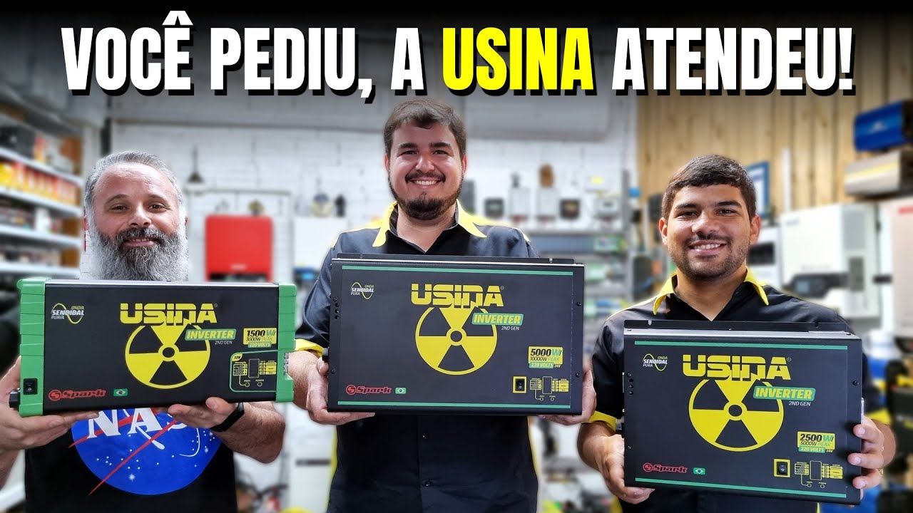 INVERSORES Off Grid e Fontes da USINA 100% NACIONAL para Testes no CANAL