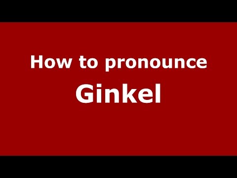 How to pronounce Ginkel (Germany/German) - PronounceNames.com