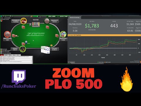 $500 Zoom PLO Play and explain highlights - Runchuks