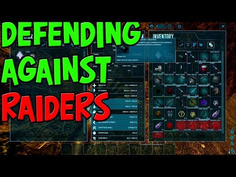 DEFENDING AGAINST RAIDERS DAY 1 I ARK RAGNAROK MODDED PVP #1