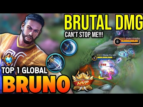 BRUNO BEST BUILD 2023 | TOP 1 GLOBAL BRUNO GAMEPLAY | MOBILE LEGENDS✓