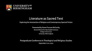 Literature as Sacred Text Exploring the Intersection of Religion and Contemporary Spectral Fiction