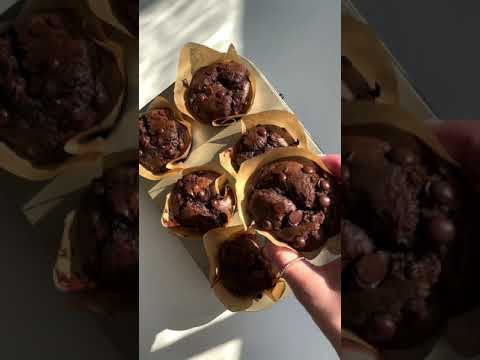 Double Chocolate Muffins with chocolate chips
