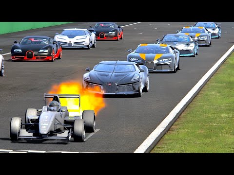 Bugatti Hypercars vs Formula Jet Engine - Drag Race 20 KM