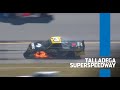Jordan Anderson wrecks after truck catches fire at Talladega