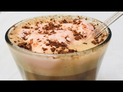 Cold Coffee Recipe!!Cold Coffee With Strawberry Ice Cream!