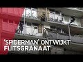 Man klimt als Spiderman tijdens inval AT'ers