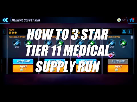 How to 3 Star Tier 11 Medical Supply Run Challenge - Marvel Strike Force
