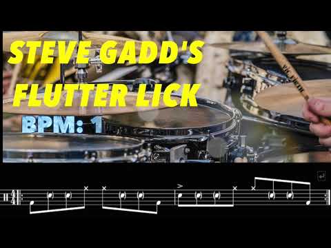 Steve Gadd's Flutter Lick Transcription Workout (Lvl. Rookie, Intermediate & Vet)