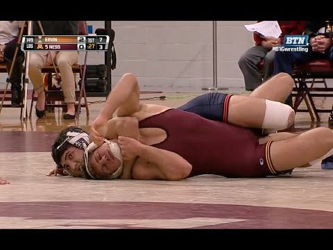Dylan Ness vs Caleb Ervin 2013 college wrestling