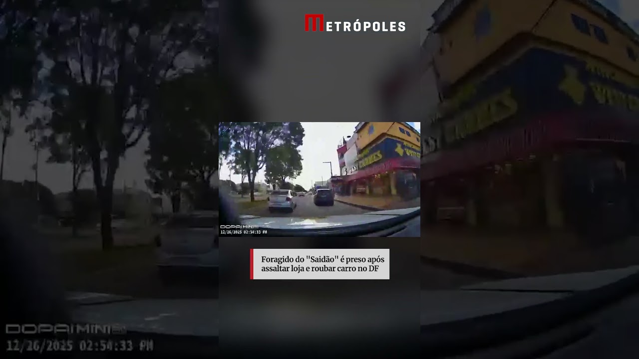 Foragido do "Saidão" é preso após assaltar loja e roubar carro no DF