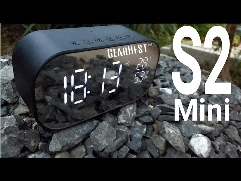 S2 Mini Wireless Metal Alarm Clock Bluetooth Speaker (3W) Unboxing & Overview | GearBest | Yayusi