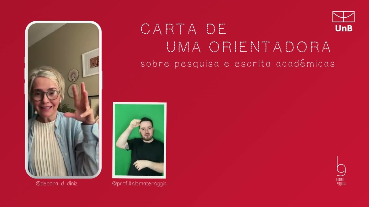 (AULA EM LIBRAS) Curso Carta de Uma Orientadora - 1° encontro: "a sua carta"