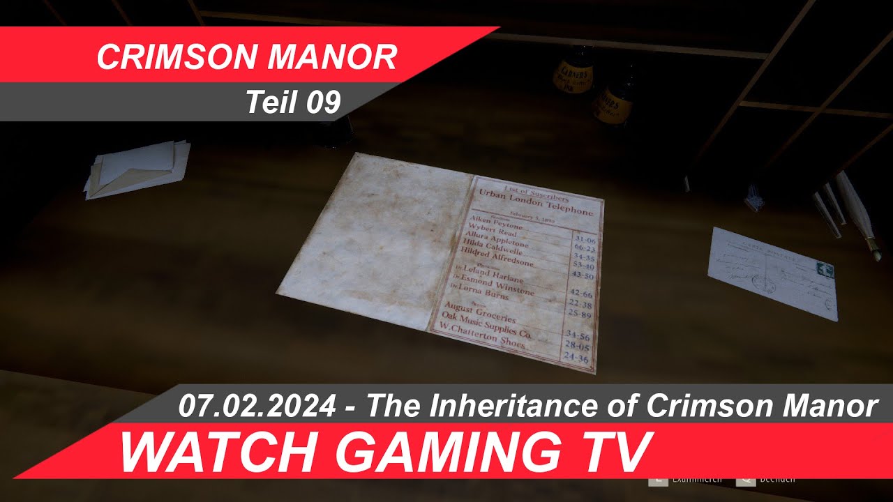 The Inheritance of Crimson Manor Teil 9 des Rätselspiel #youtubestar #gameplay #gameplaywalkthrough
