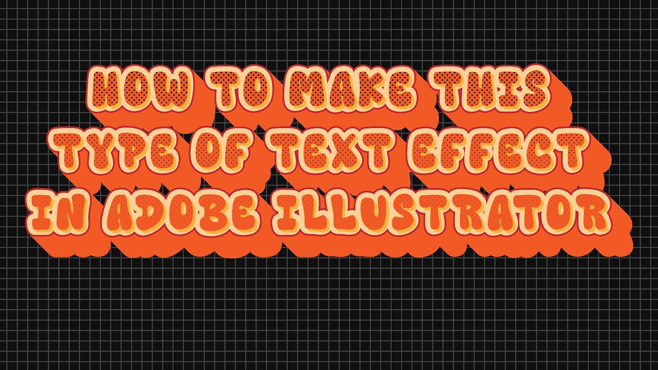 Comic Halftone Text Effect for Posters & Thumbnails | Illustrator
