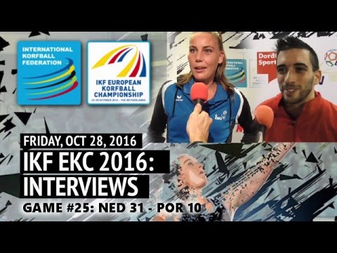 After match Interviews: Game#25 (2nd Semi final) NED - POR (IKF EKC2016)