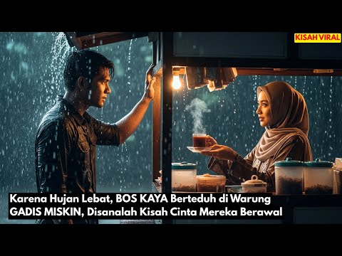 Karena Hujan Lebat, BOS KAYA Berteduh di Warung GADIS MISKIN dan Di Sana Kisah Cinta Mereka Berawal