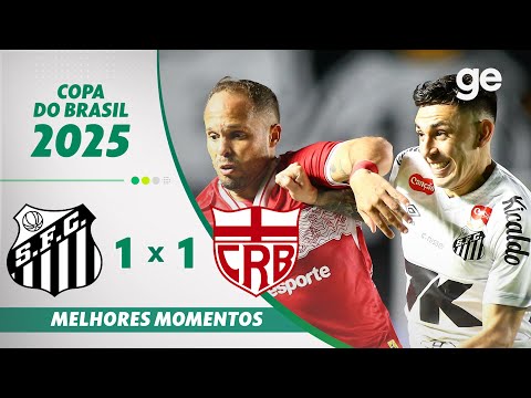 Gols e lances de Santos x CRB