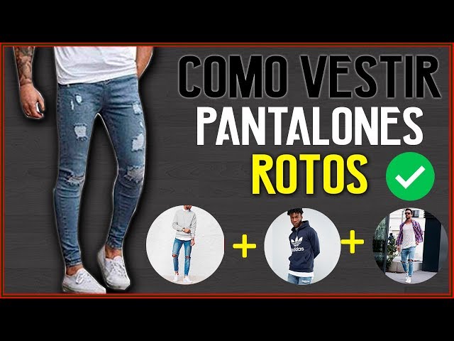 Vídeo relacionado con Pantalones de mezclilla para hombre estilo punk rasgados con cremallera, estilo hip hop, desgastados, ajustados, ajustados, de tiro medio, estilo casual, Negro, L