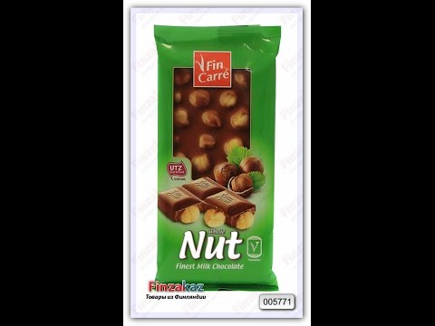 Европейские сладости - Fin Carre Nut Milk Chocolate (молочный шоколад с цельным фундуком)