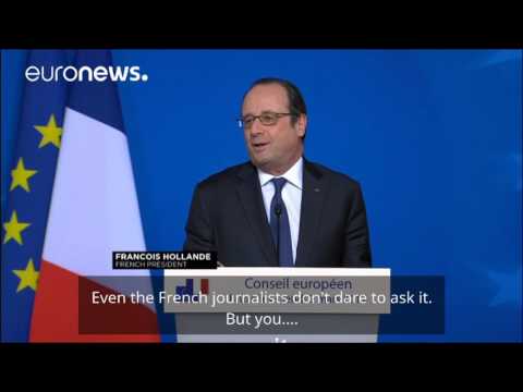 James Franey asks François Hollande the question no one else dared