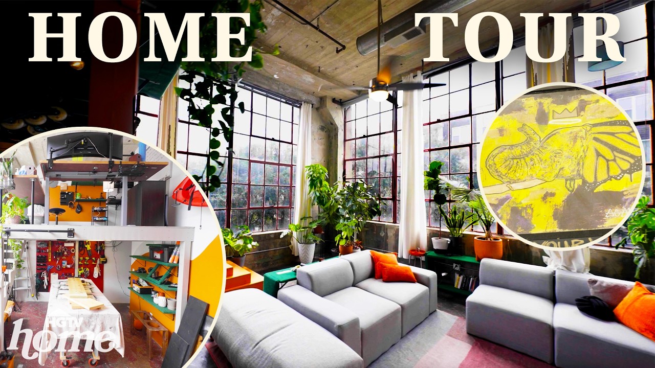 Inside an Industrial Loft Filled With DIY Builds, Plants & Personality | HGTV Home Tours