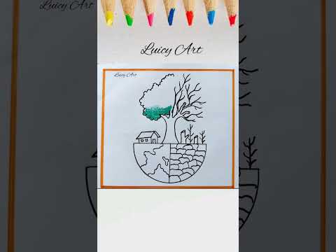Environment Day Drawing|| World Environment Day Poster Drawing #shorts