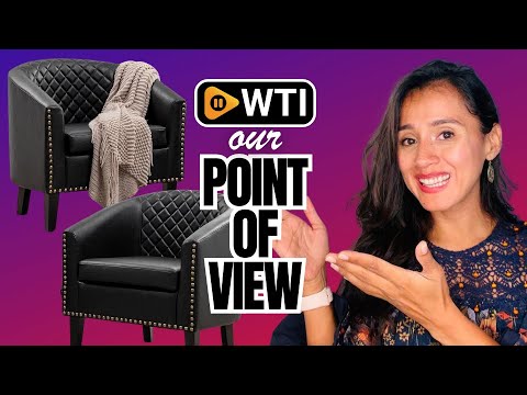 29"" W Faux Leather Barrel Chairs Set of 2 - WTI product video review