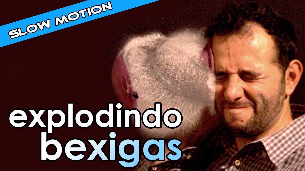 Explodindo bexigas em câmera lenta - (série em slow motion)