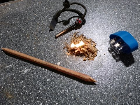 Kienspan, Fatwood, Maya-Sticks - Späne mit einem Spitzer  erzeugen