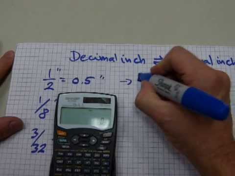 Decimal inches, fractional inches