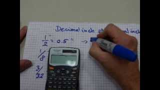 Decimal inches, fractional inches